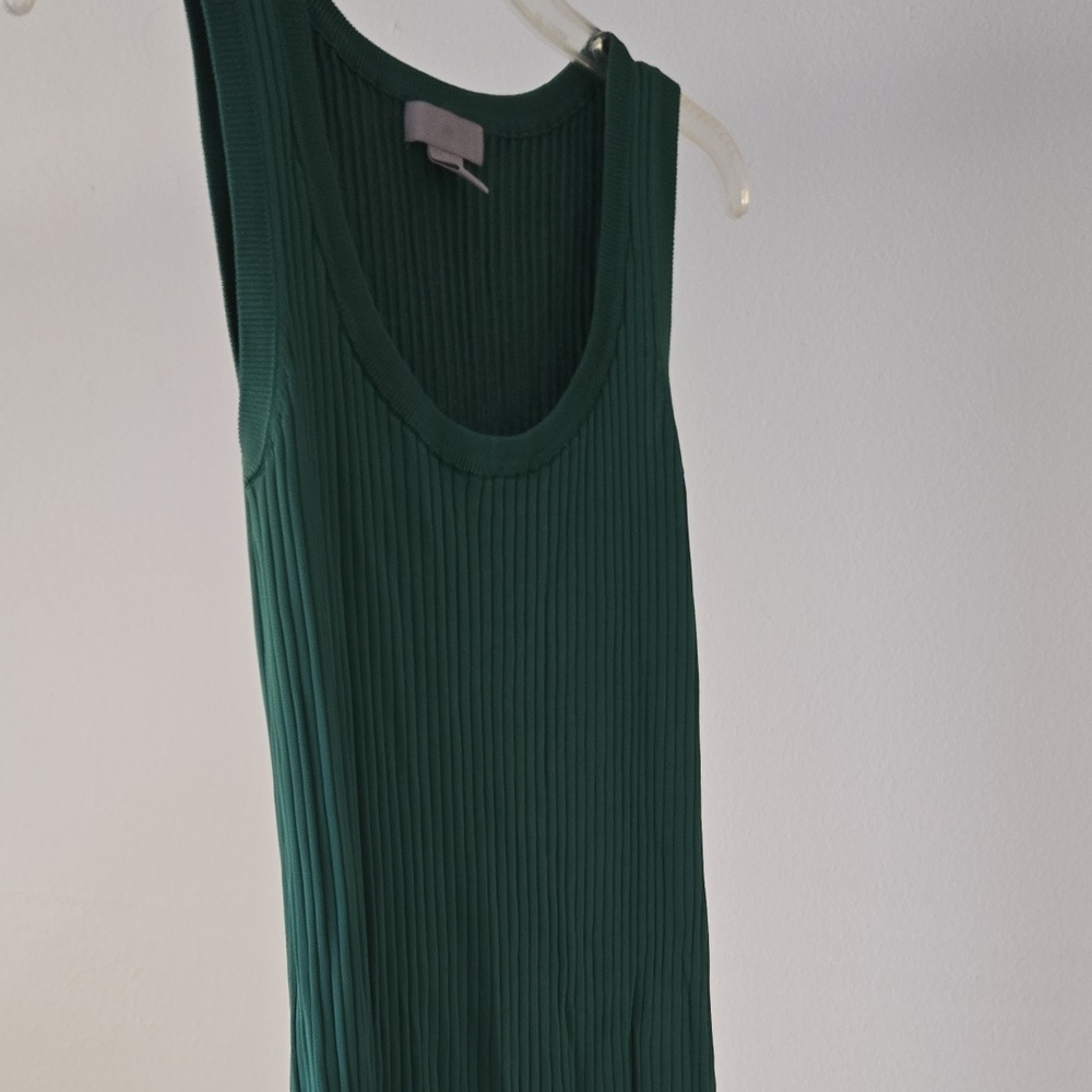H&M Forest Green Ribbed Dress SKU053